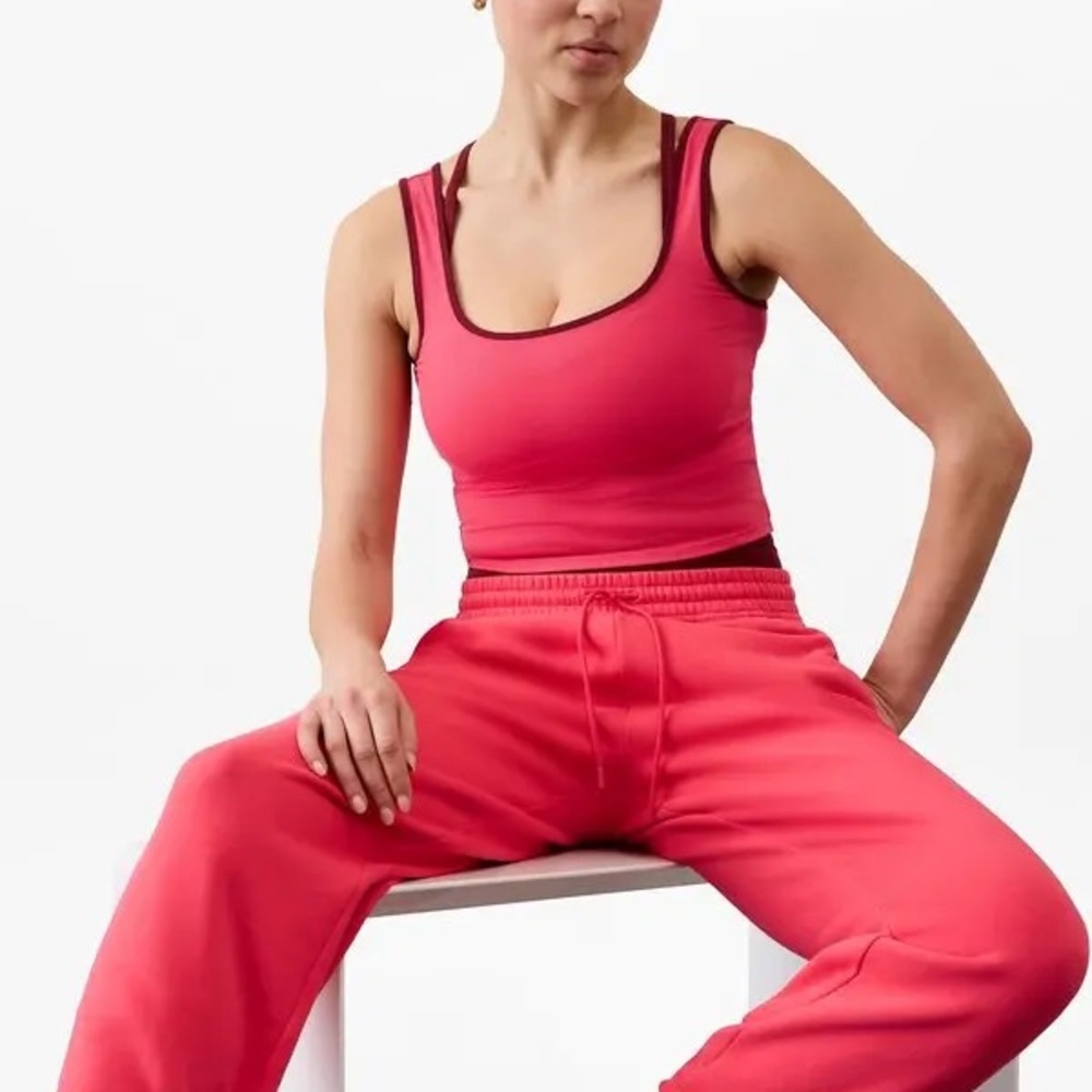 Athleta Signature Rib Square Neck Crop Tank